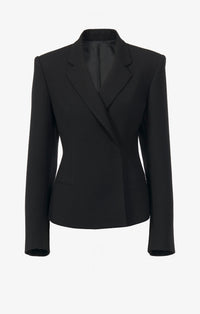 Veste cintrée en gabardine de laine - Noir Alaïa