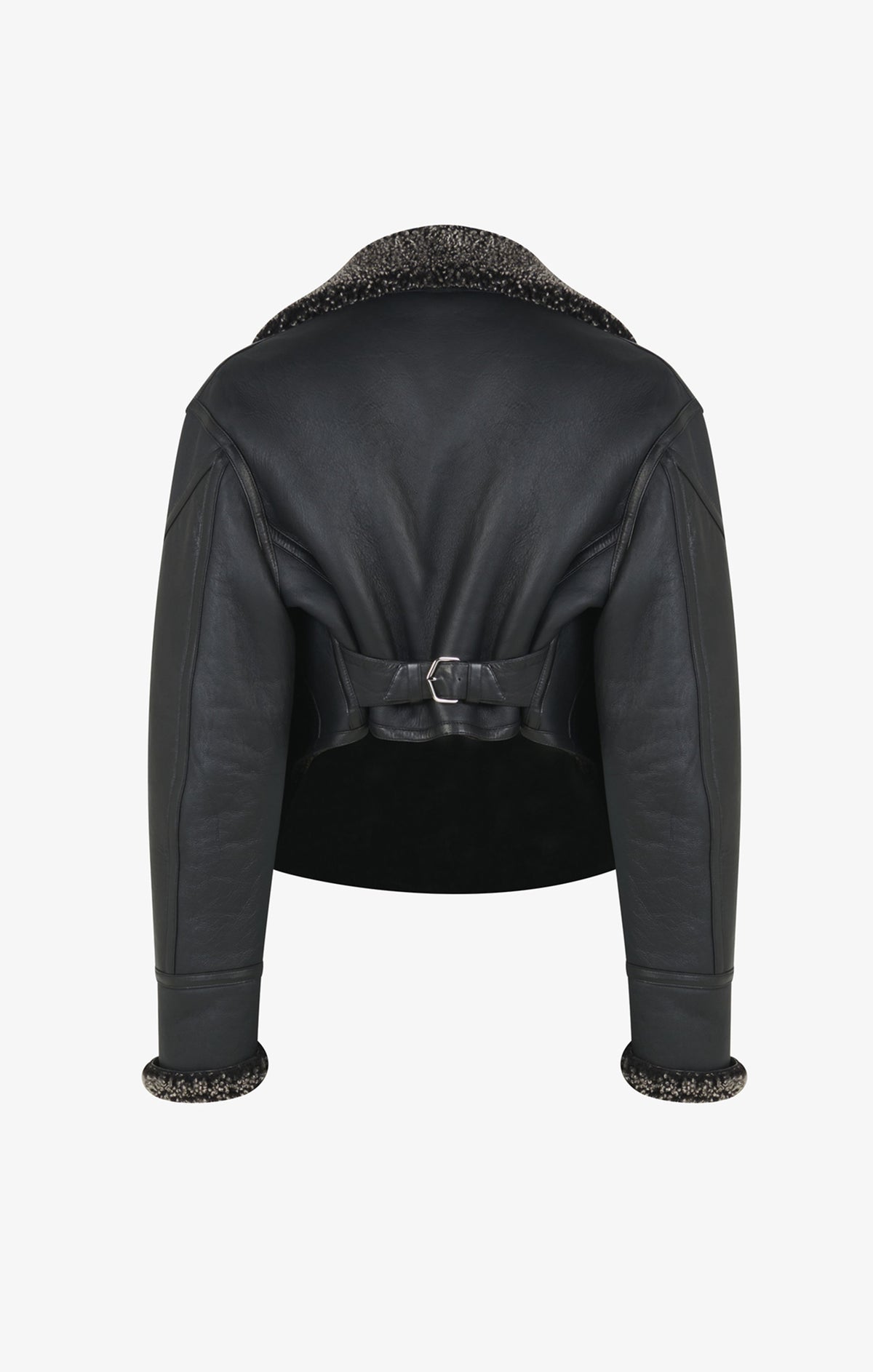 Leather Aviator Jacket - Copper Black