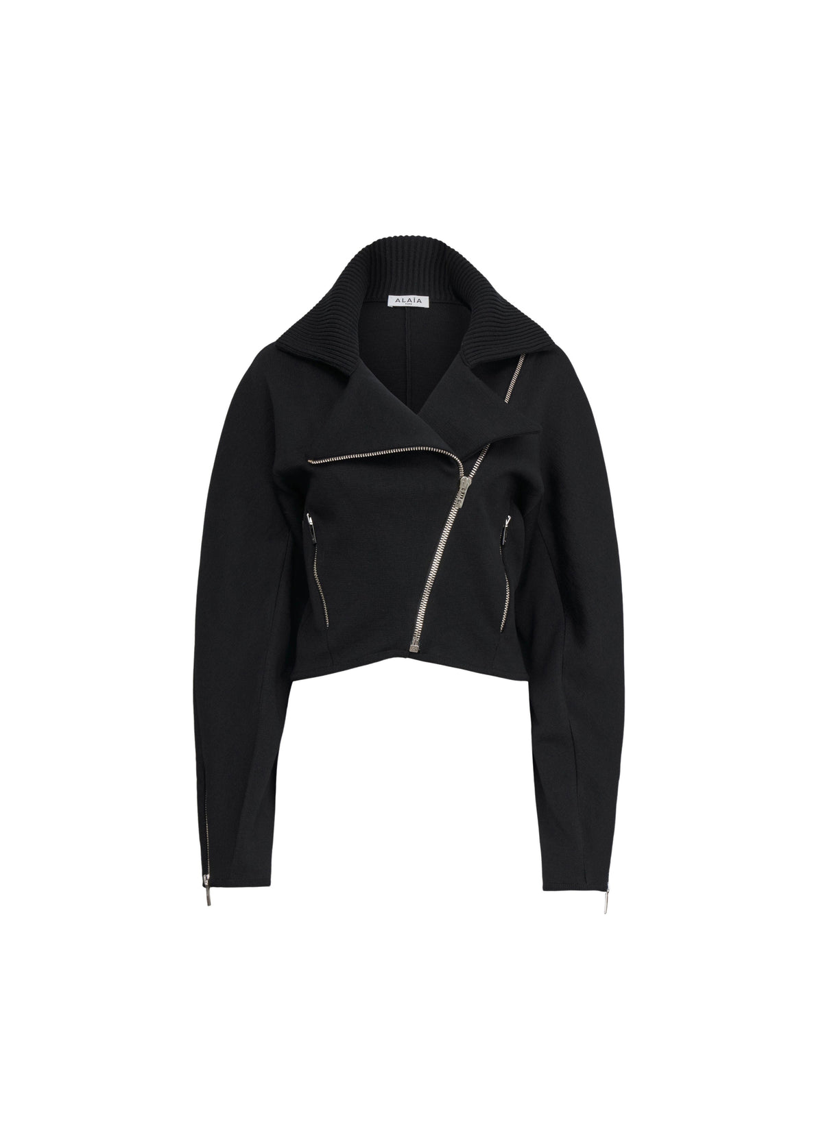 Veste biker en laine - Noir Alaïa
