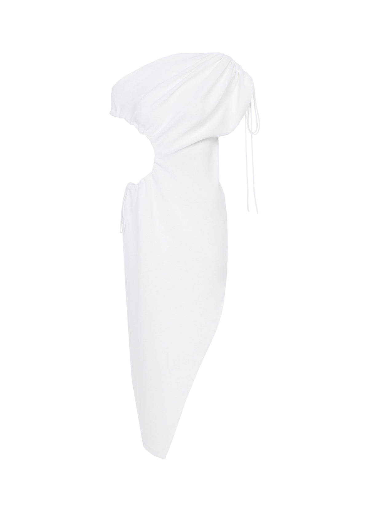 Robe de bain drapée à découpe - Blanc