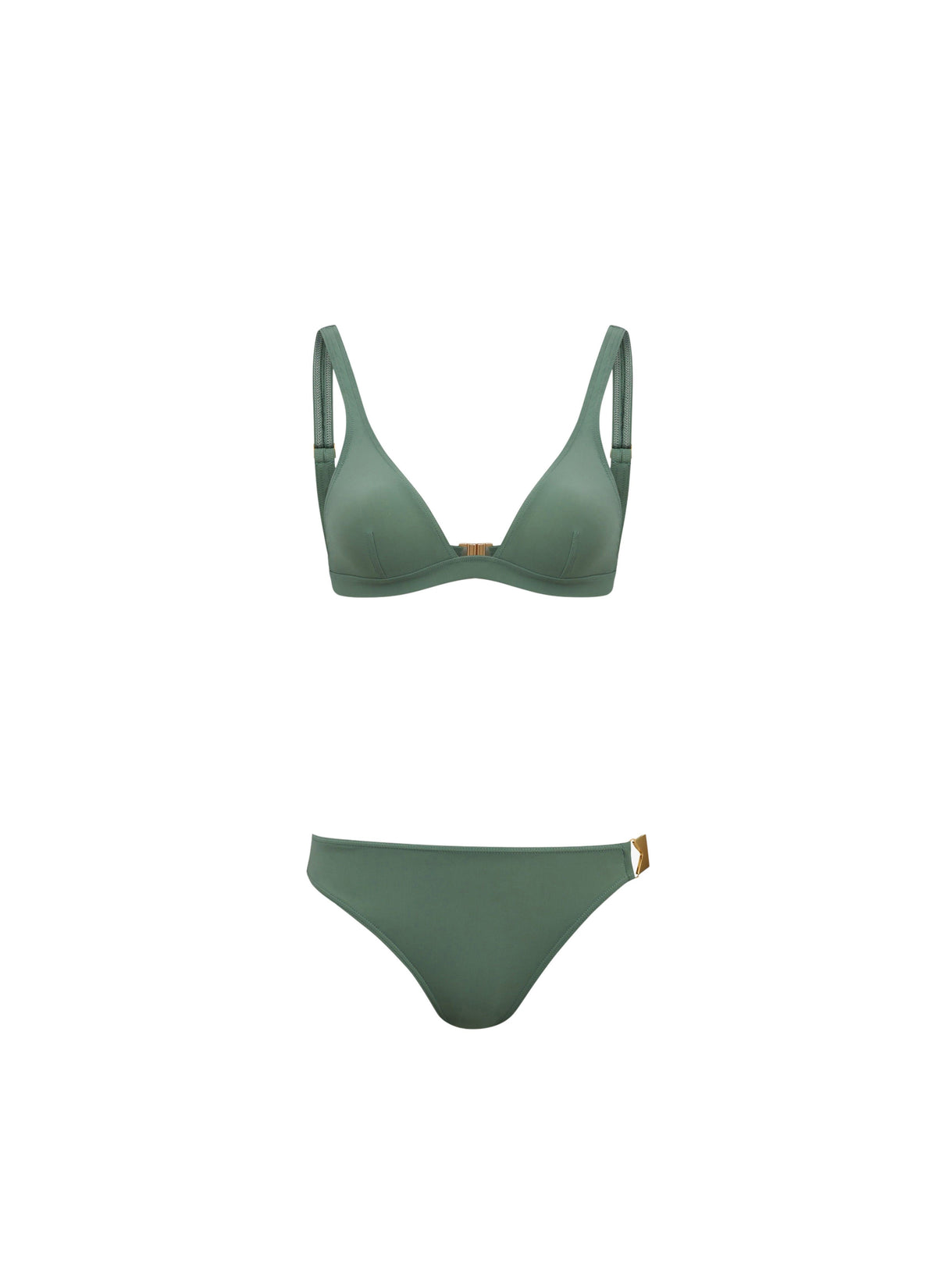 Maillot de bain triangle sculptant - Sauge