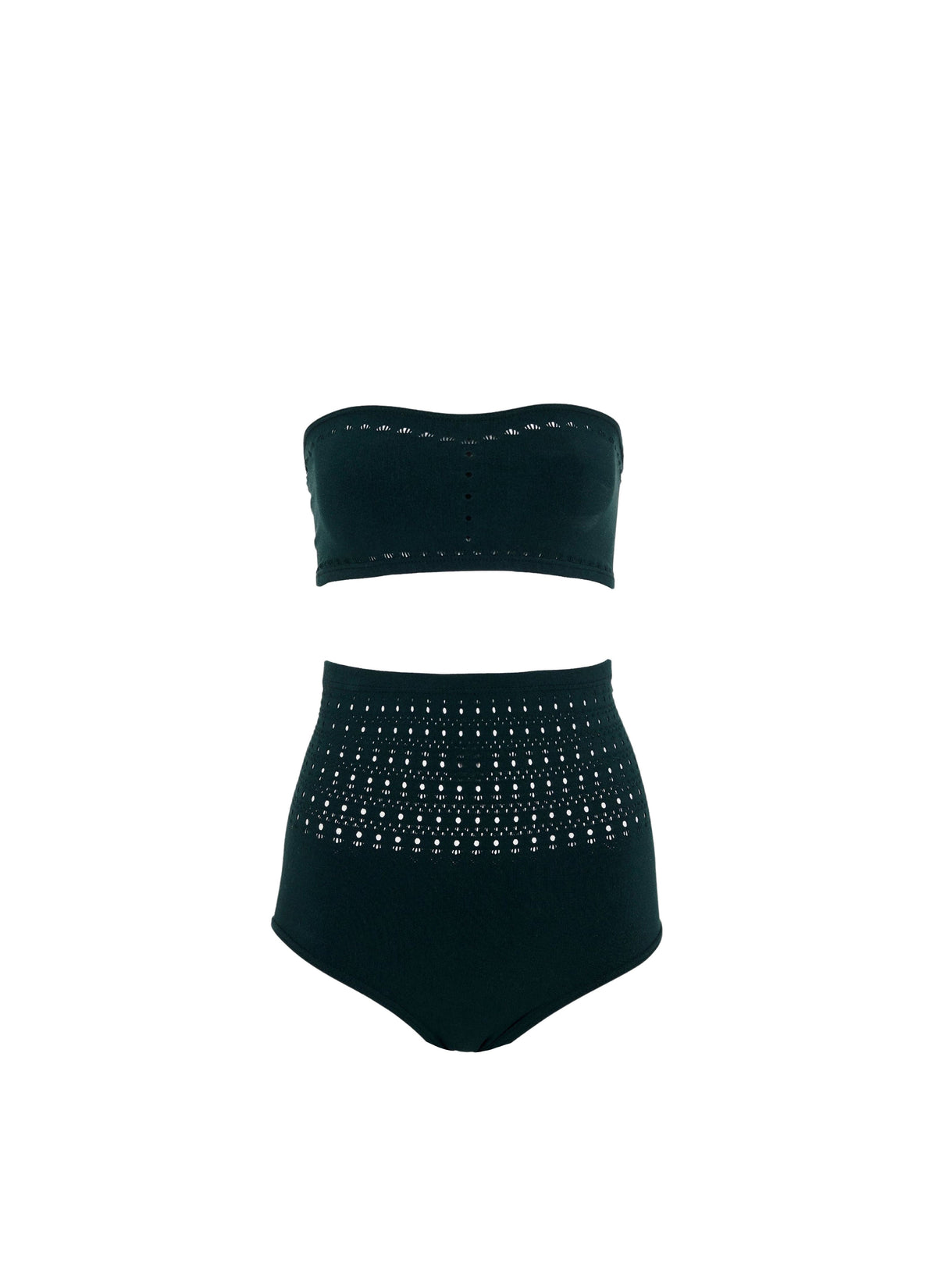 Maillot de bain bikini sans coutures - Vert foncé