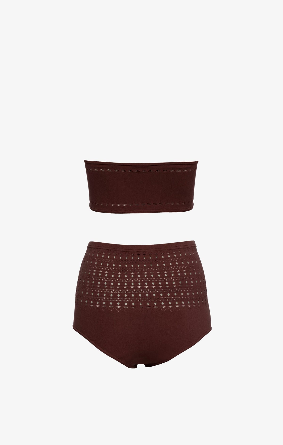 Maillot de bain bikini sans coutures - Brun foncé