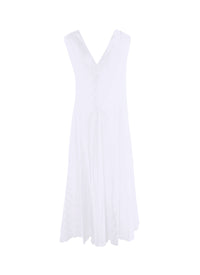 Robe sans manches à bretelles croisées au dos - Blanc