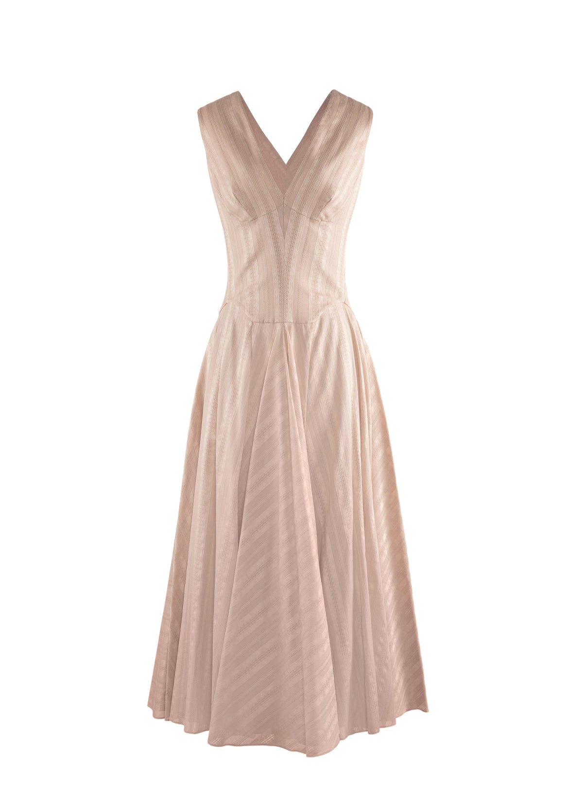 Robe sans manches à imprimé jacquard - Nude