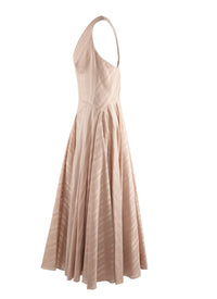 Robe sans manches à imprimé jacquard - Nude