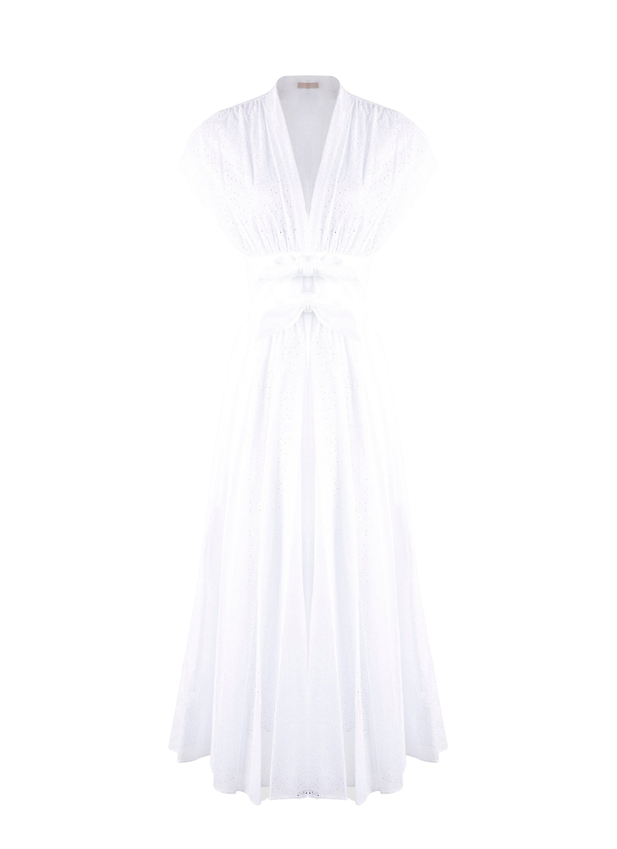 Robe midi ceinturée - Blanc Neige
