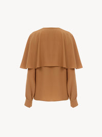 NEW_Top à volants en soie - Dusty Camel