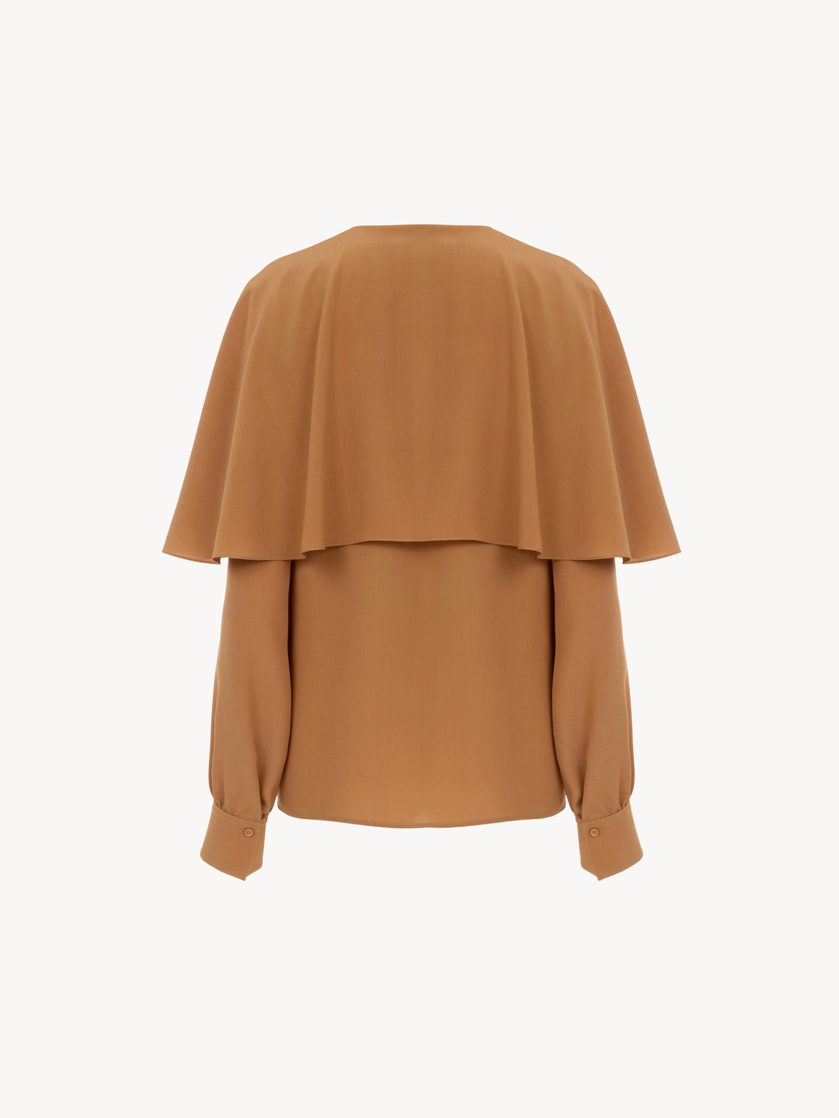 NEW_Top à volants en soie - Dusty Camel