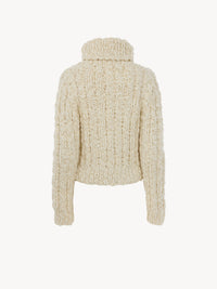 Pull coupe essentielle en laine - White Powder