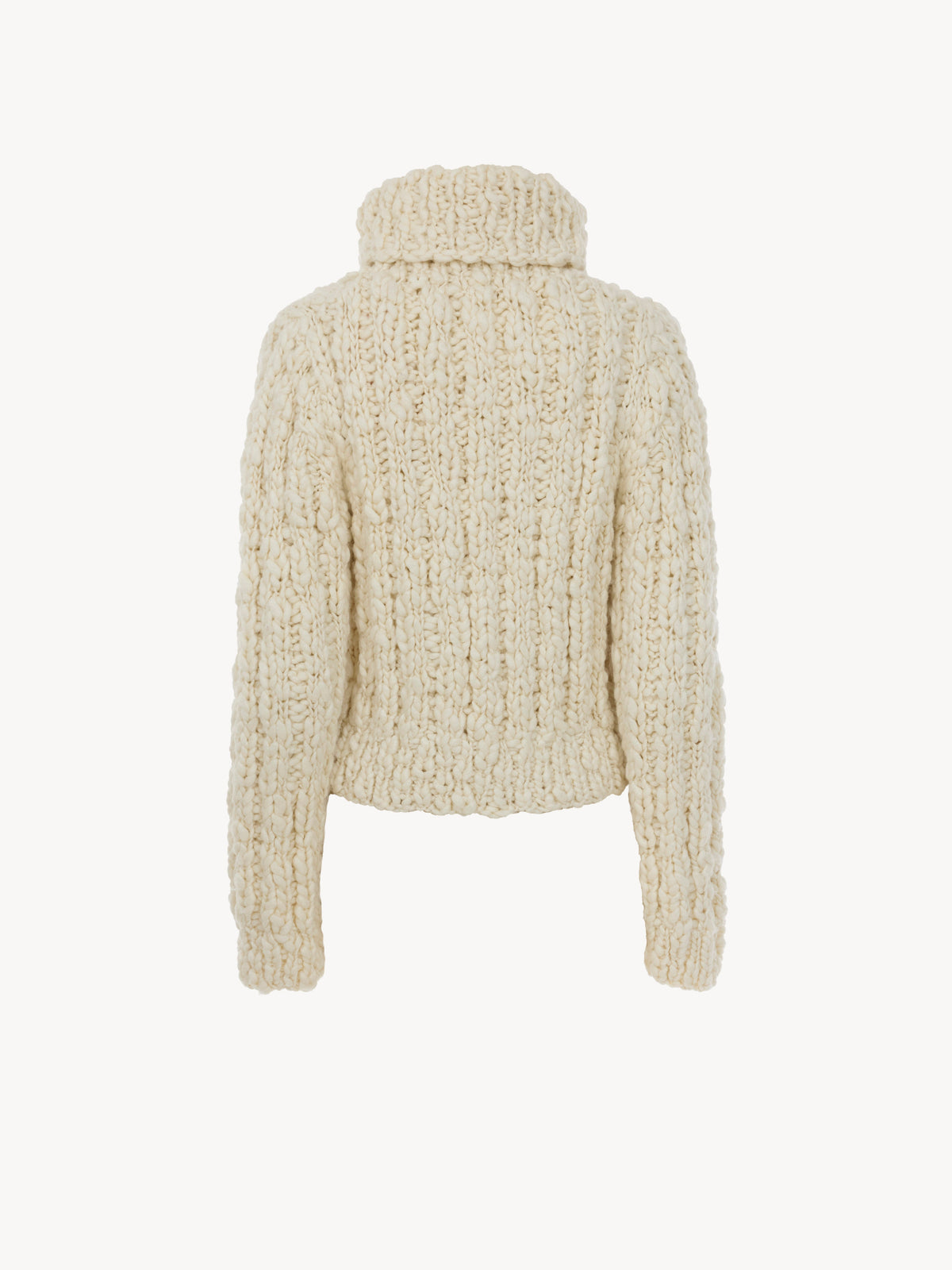 Pull coupe essentielle en laine - White Powder