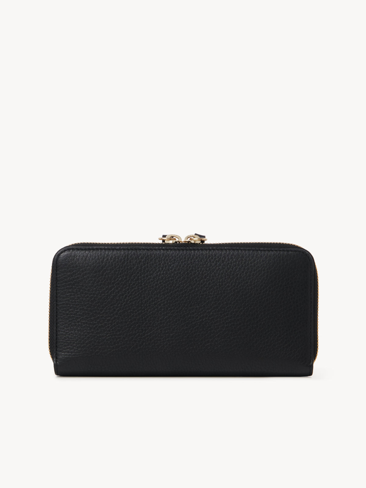 Portefeuille long zippé Alphabet en cuir - Black
