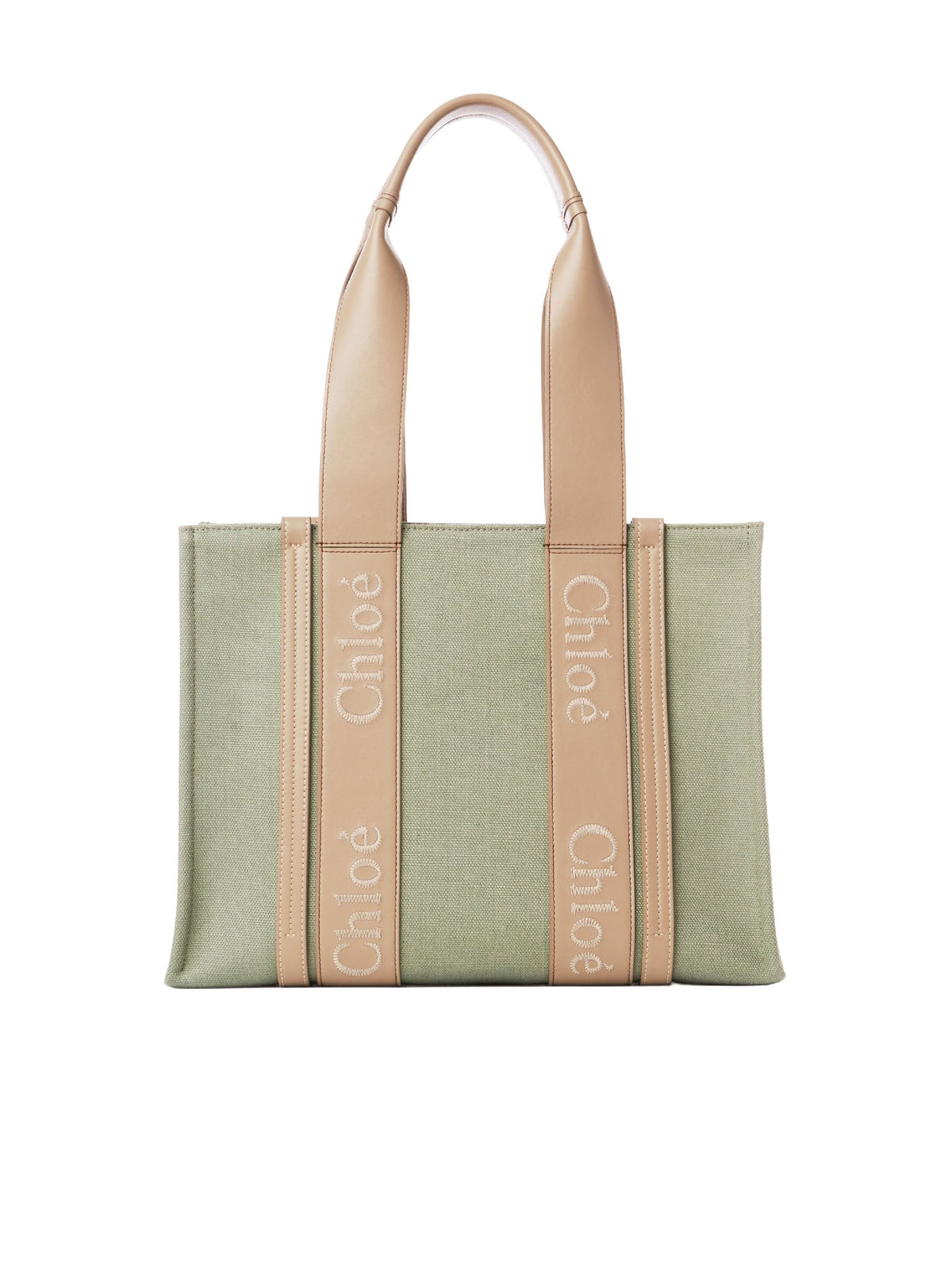 Sac cabas Woody en lin - Faded Green