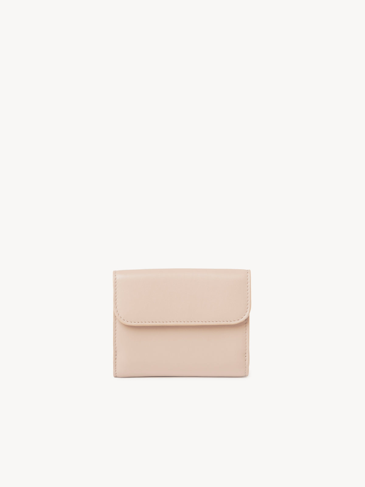 Petit portefeuille carré Chloé Sense en cuir - Cement Pink