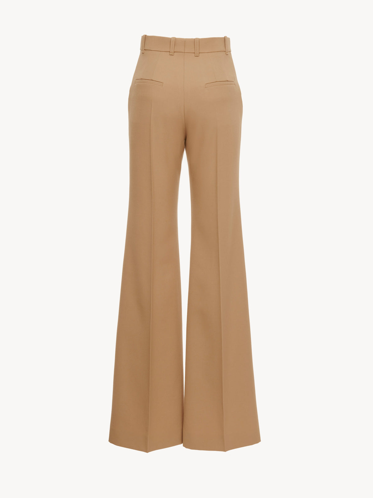 NEW_Pantalon evasé en laine - Pearl Beige