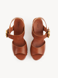 NEW_Sabots à talons en cuir - Ginger Brown
