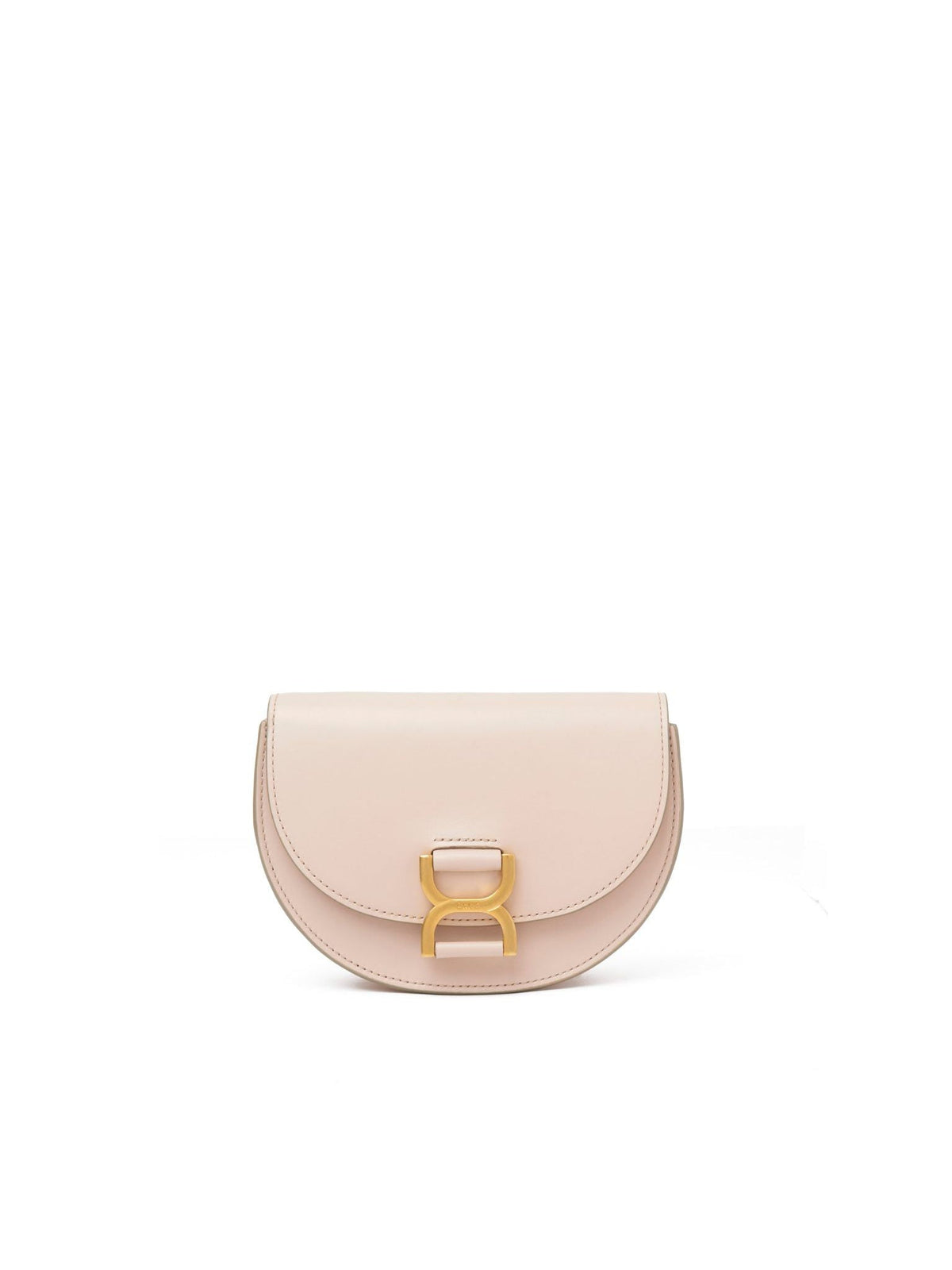 Mini sac porté épaule Marcie en cuir - Cement Pink