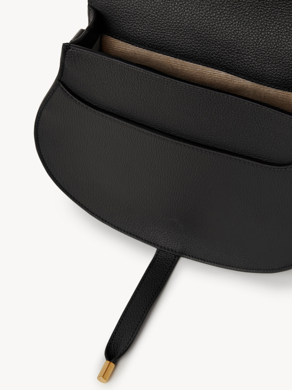 NEW_Sac Saddle boucle métallique en cuir - Black
