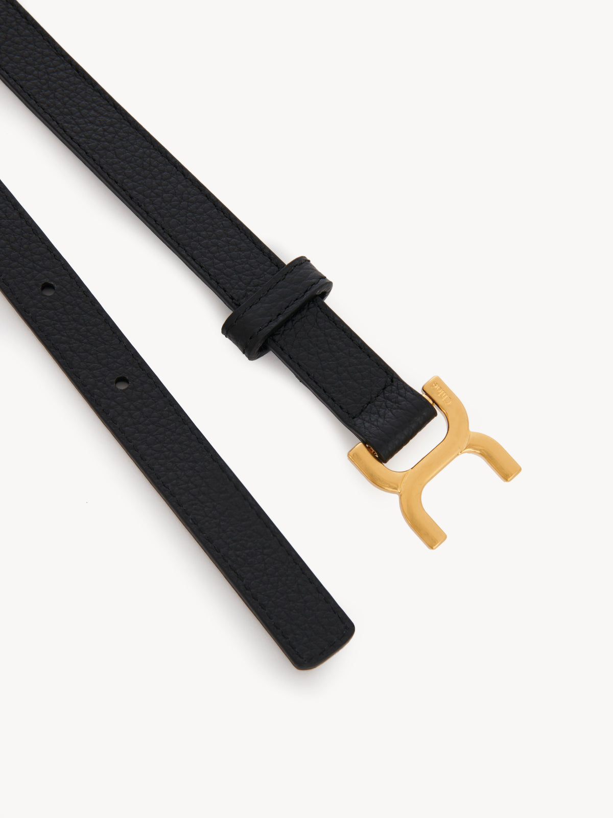 NEW_Ceinture boucle métallique en cuir - Black