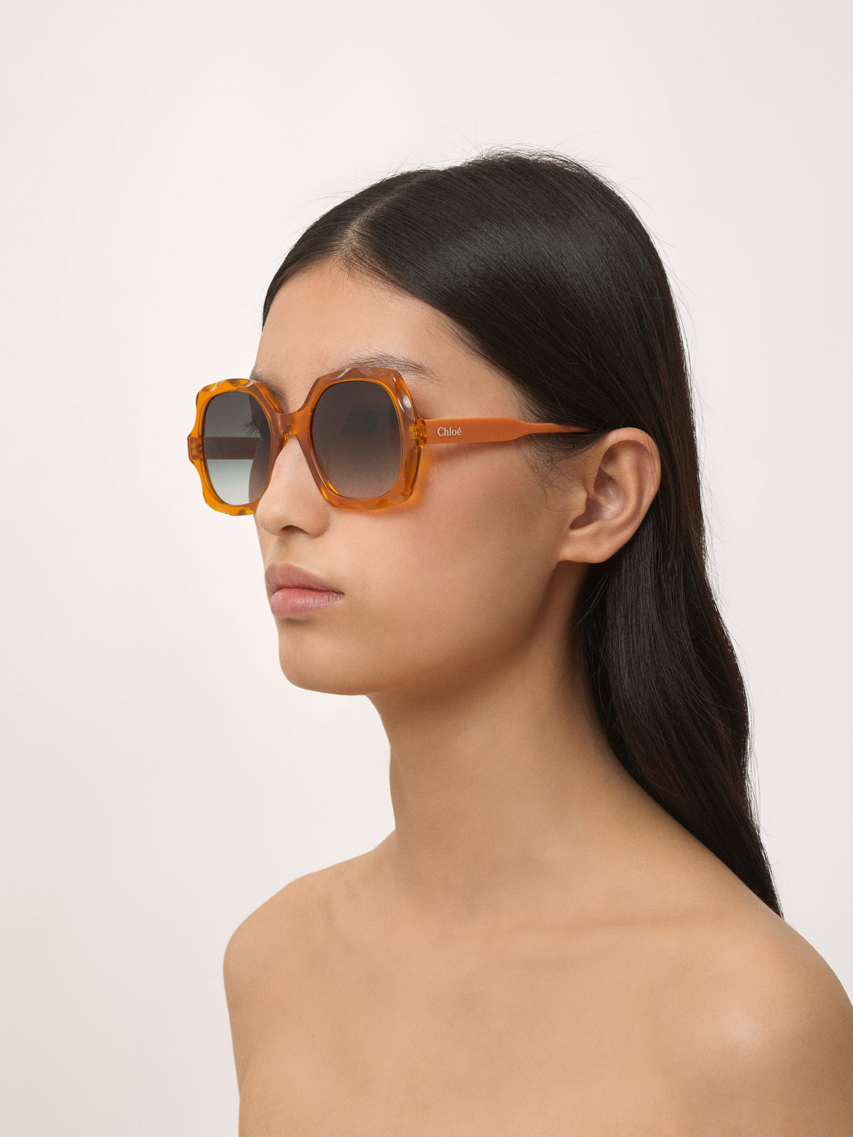 Lunettes de soleil carrées Olivia - Light Orange
