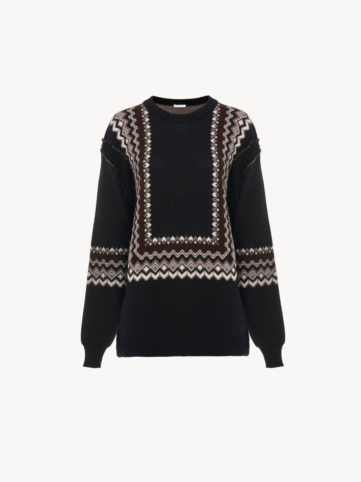 NEW_Multicolor Brown Pullover - Multicolor Brown