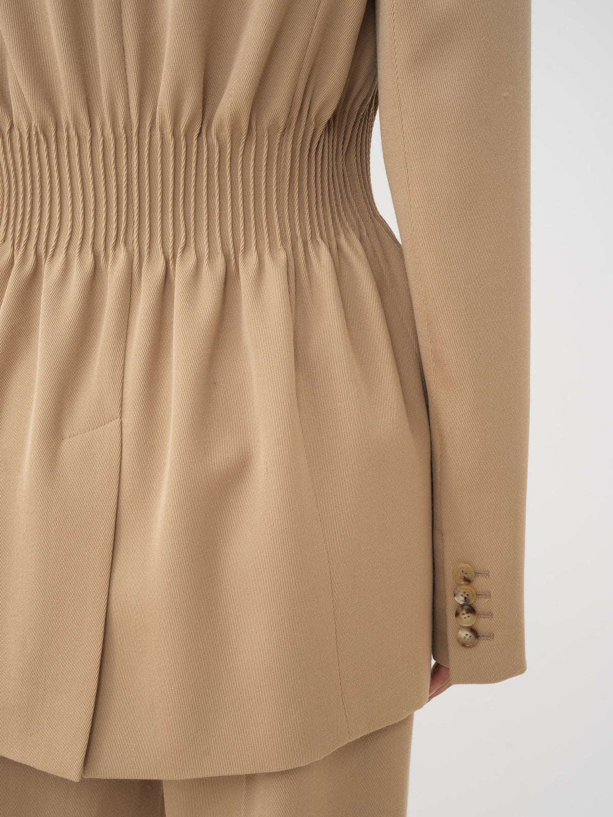 NEW_Veste à boutons en laine - Pearl Beige