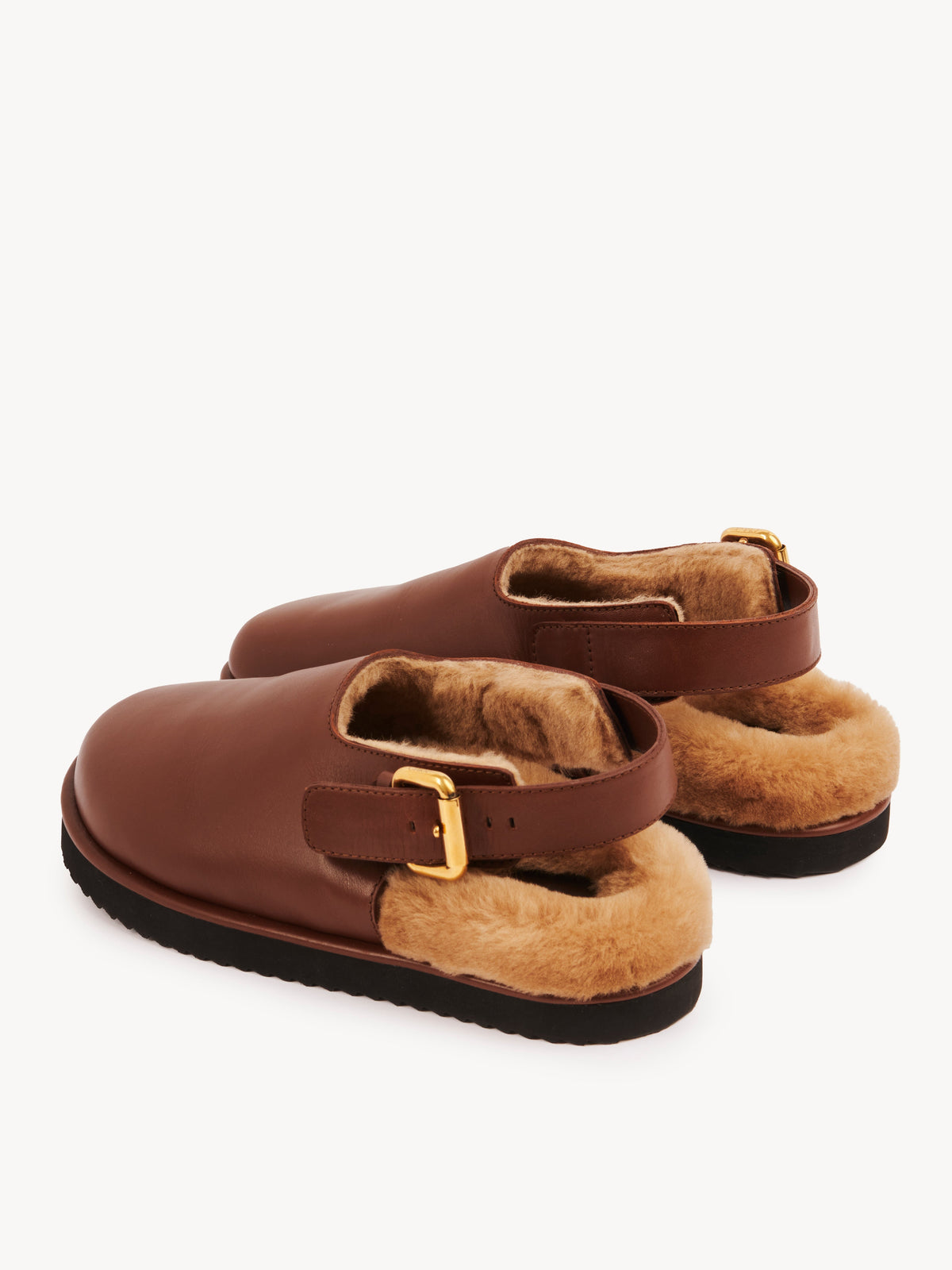 Mules Nil en cuir - Sooty Brown