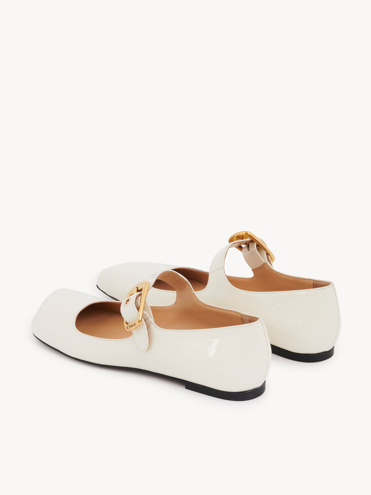 Ballerines Polly en cuir - Eggshell