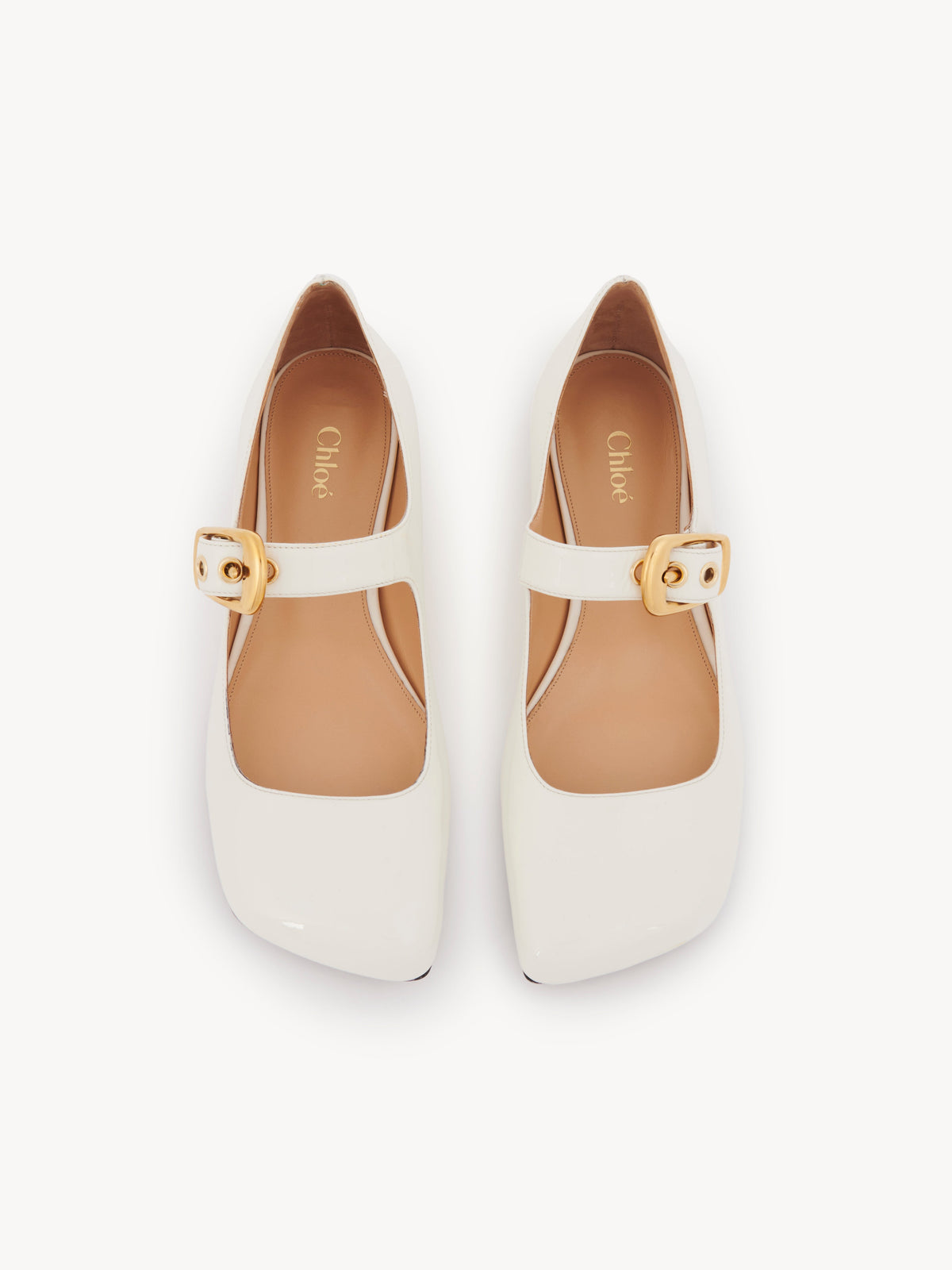 Ballerines Polly en cuir - Eggshell