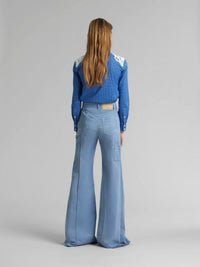 Pantalon évasé en denim - Shade Blue