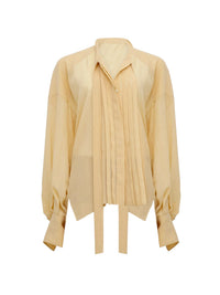 Blouse col lavallière en soie - Delicate Pink