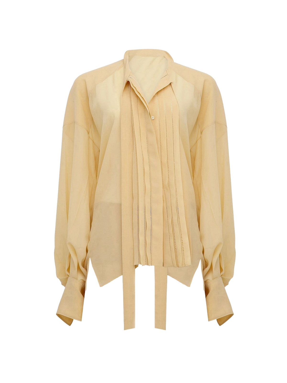 Blouse col lavallière en soie - Delicate Pink