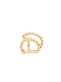 Bague Alphabet en laiton - Gold Color