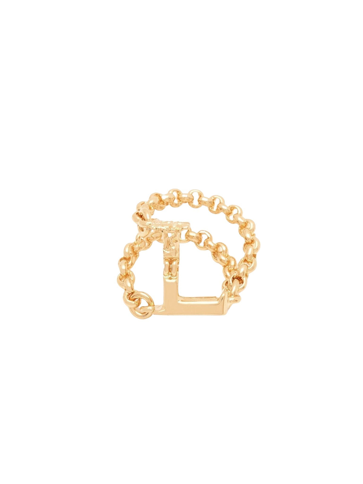 Bague Alphabet en laiton - Gold Color