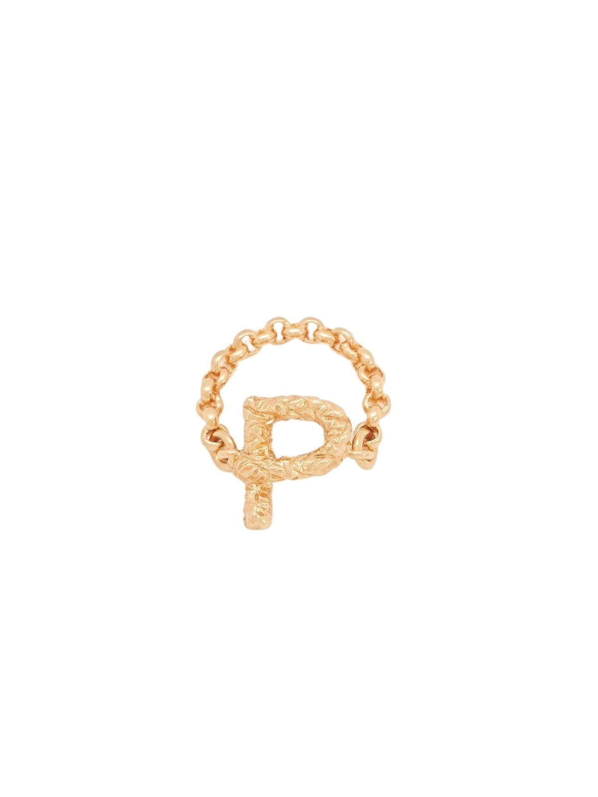 Bague Alphabet en laiton - Gold Color