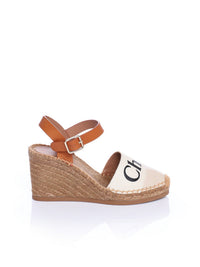 Espadrilles compensées Woody 70 en cuir - White
