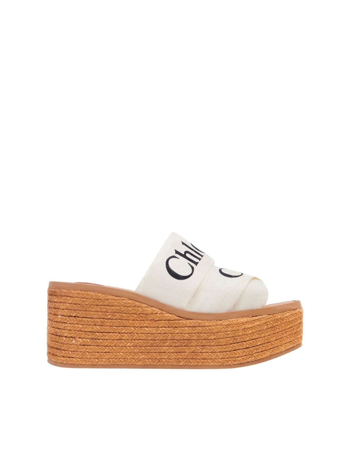 Mules espadrilles compensées Woody 75 - White