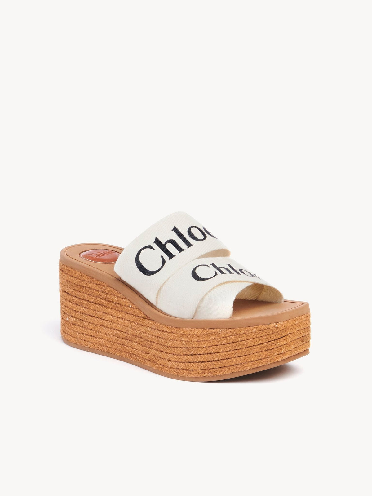 Mules espadrilles compensées Woody 75 - White