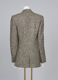 NEW_Veste avec poches en laine et soie - Mainly Brown