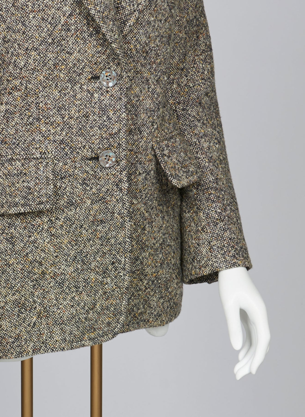 NEW_Veste avec poches en laine et soie - Mainly Brown