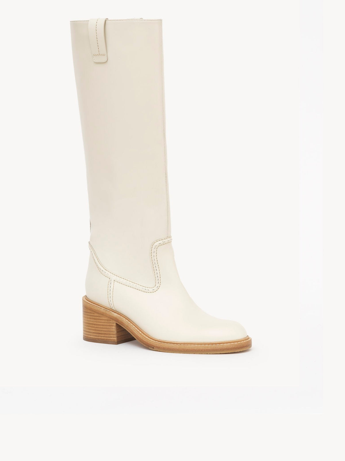 Bottes Mallo 60 en cuir - Eggshell