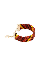Bracelet Kyn en laiton - Red & Brown