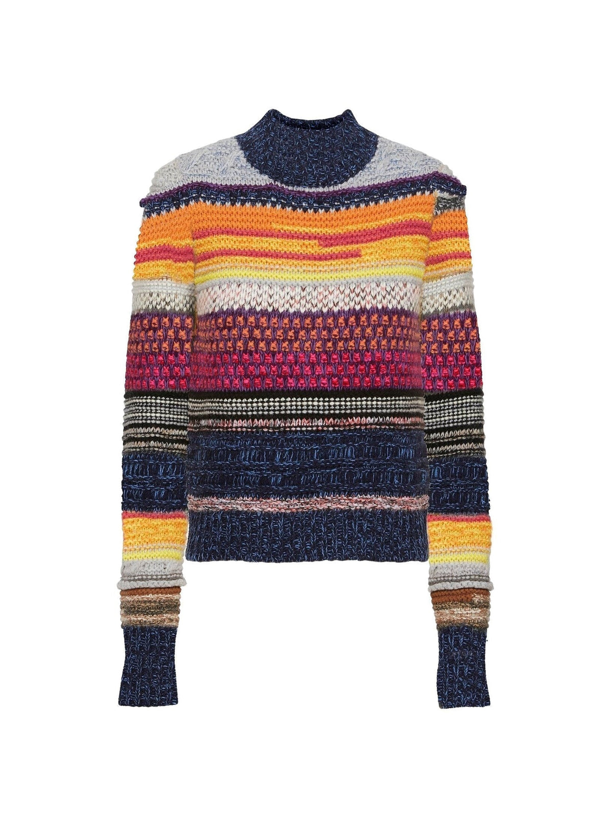 NEW_Pull à rayures en cachemire et laine - Multicolor