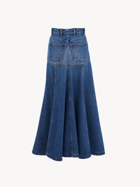 NEW_Jupe evasée en coton - Dusky Blue