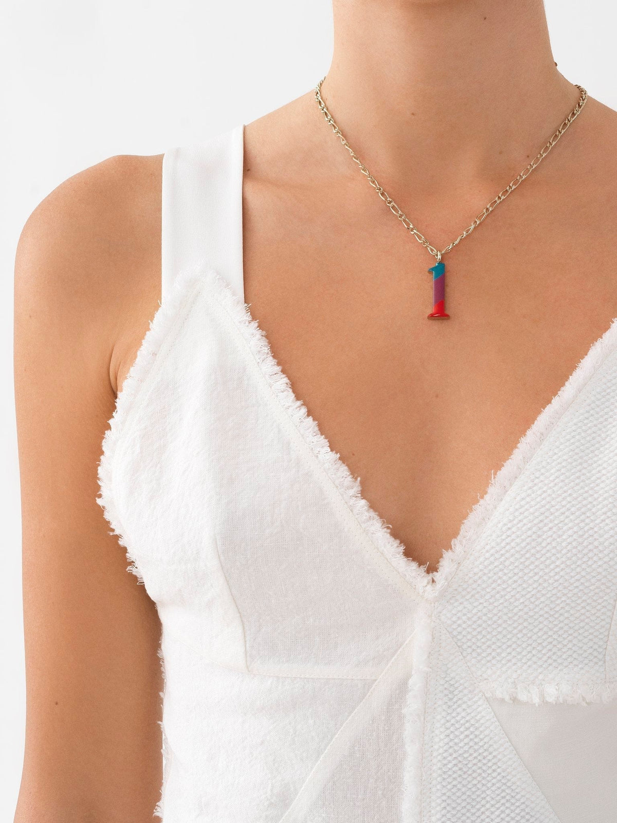 Collier Alphabet Multicolor en laiton - Multicolor