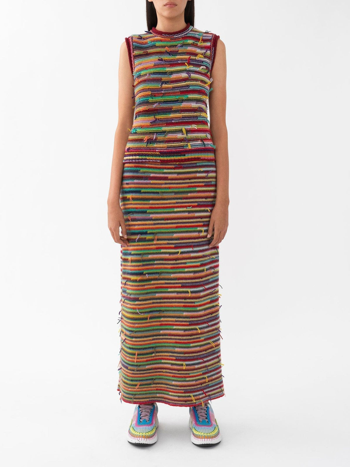 Jupe longue en cachemire - Multicolor