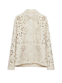 NEW_Veste ajourée à boutons - Soft Ivory