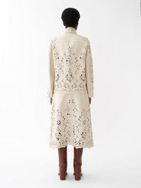 NEW_Veste ajourée à boutons - Soft Ivory