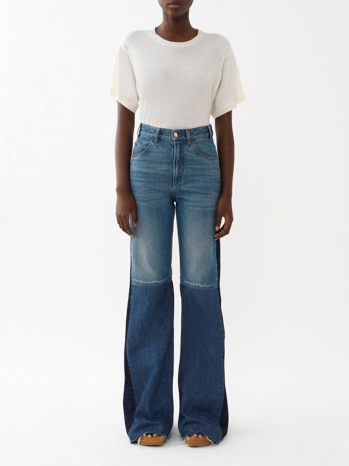 Jean à coupe évasé - Multicolor Blue