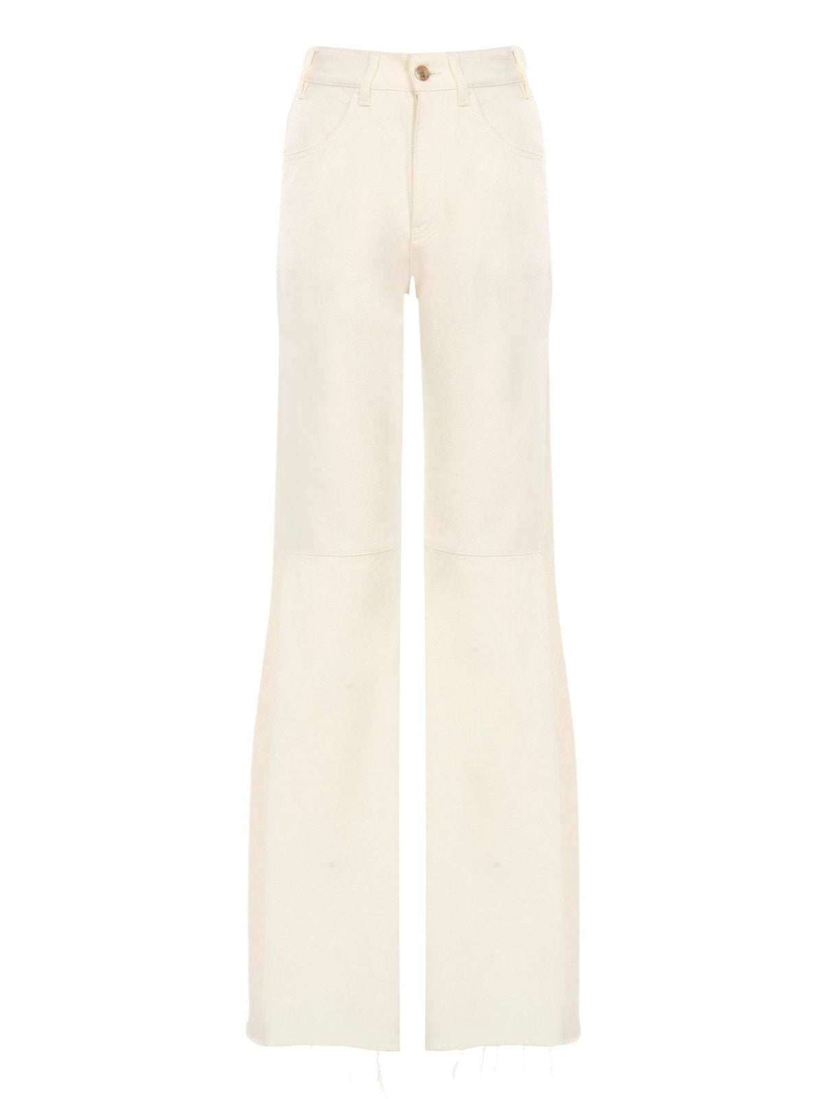 Pantalon coupe évasé - White & Beige